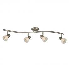 Galaxy 753614BN/FR - Four Light Halogen Track Light - Brushed Nickel w/ Frosted Glass