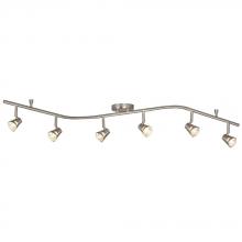  755596BN - Six Light Flexible Track - Brushed Nickel