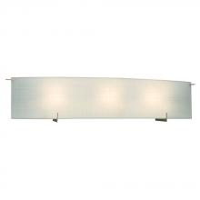  790517PT-313NPF - 3-Light Bath & Vanity Light - in Pewter finish with Frosted Linen Glass