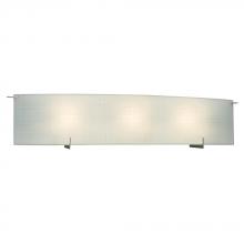 Galaxy Lighting 790517PTR - Three Light Vanity - Pewter w/ Frosted Linen Glass