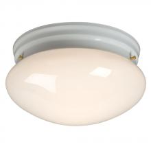 Galaxy 810210WH 2PL13 - Utility Flush Mount Ceiling Light - in White finish with White Glass