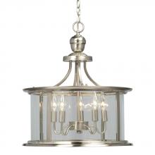  912301BN - Pendant - Brushed Nickel with Clear Glass