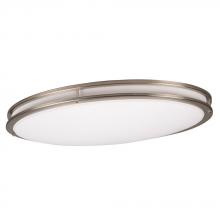  950064BN-G413 - Oval Flush Mount Ceiling Light - in Brushed Nickel finish with White Acrylic Lens (120V MPF, Electro