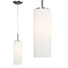 Galaxy 983202BN - Mini-Pendant - Brushed Nickel with Satin White Glass