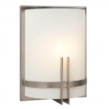  ES211690BN - Wall Sconce - in Brushed Nickel finish with Frosted White Glass