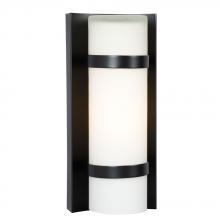 Galaxy Lighting ES215670BZ - Wall Sconce - in Bronze finish with Satin White Glass (Suitable for Indoor or Outdoor Use)