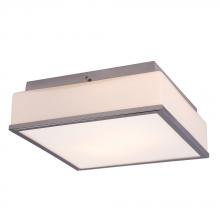  ES613500CH - Square Flush Mount Ceiling Light - in Polished Chrome finish with Opal White Glass