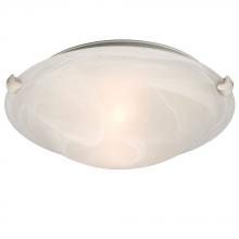  ES680112MB-WH - Flush Mount Ceiling Light - in White finish with Marbled Glass