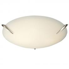  ES680232BN - Flush Mount Ceiling Light - in Brushed Nickel finish with Satin White Glass