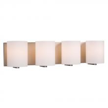 Galaxy ES710234BN - 4-Light Bath & Vanity Light - in Brushed Nickel finish with Satin White Glass