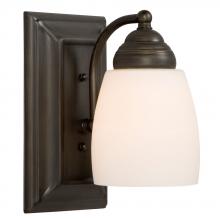 Galaxy ES724131ORB - 1-Light Bath & Vanity Light - in Oil Rubbed Bronze finish with Satin White Glass