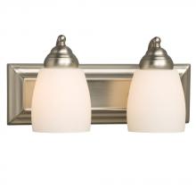 Galaxy ES724132BN - 2-Light Bath & Vanity Light - in Brushed Nickel finish with Satin White Glass