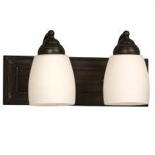 Galaxy ES724132ORB - 2-Light Bath & Vanity Light - in Oil Rubbed Bronze finish with Satin White Glass