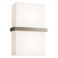  L213130BN012A1 - LED Wall Sconce - in Brushed Nickel finish with Satin White Glass