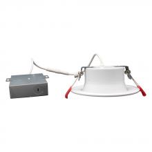 Galaxy RL-RB215WH5C - Dimmabel 120V 4" LED 9W White Round 5CCT FT6 Wire IC Rated, Air Tight