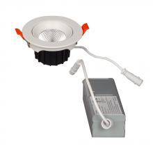 Galaxy RL-RG608WH - 120V Dimmable 3" LED 8W White Gimbal Down Light 3000K IC Rated, FT6 Wire, Quick Connector