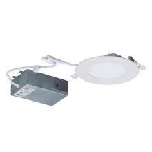 Galaxy RL-RP209WH - Dimmable 120V 4" LED IC Rated Slim Round Panel Light - in White Finish 3000K, FT6 Wires
