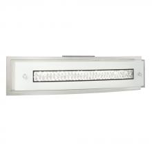  L719542CH - LED Bath & Vanity Light - in Polished Chrome finish - White Glass  with Clear Crystal Accents (non-d