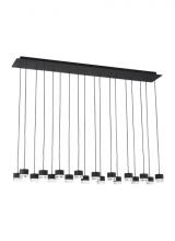 Visual Comfort & Co. Modern Collection 700TRSPGBL18TB-LED930120 - Modern Gable Dimmable LED 18-light Ceiling Chandelier in a Nightshade Black Finish