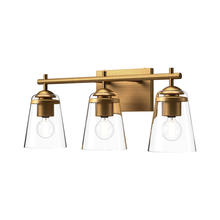  VL638221AGCL - Addison 22-in Aged Gold/Clear Glass 3 Lights Vanity