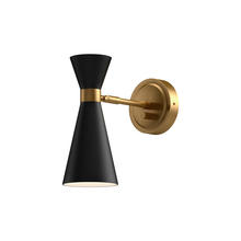  WV574404MBAG - Blake 4-in Aged Gold/Matte Black 1 Light Wall/Vanity