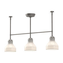  LP540334BNGO - Westlake 34-in Brushed Nickel/Glossy Opal Glass 3 Lights Linear Pendant