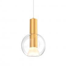  IRPD-CC-GD - 9in Blown glass pendant, zero gravity canopy, 5CCT