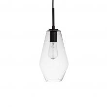 Russell Lighting PD6732/BK/CL - Gladstone - Pendant in Black with Clear Glass