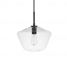 Russell Lighting PD6733/BK/CL - Gladstone - Pendant in Black with Clear Glass