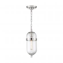  60/6931 - Fathom - 1 Light Mini Pendant - with Clear Glass - Polished Nickel