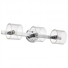 Nuvo 60/8073 - Marlowe; 3 Light Vanity; Polished Nickel with Clear Glass
