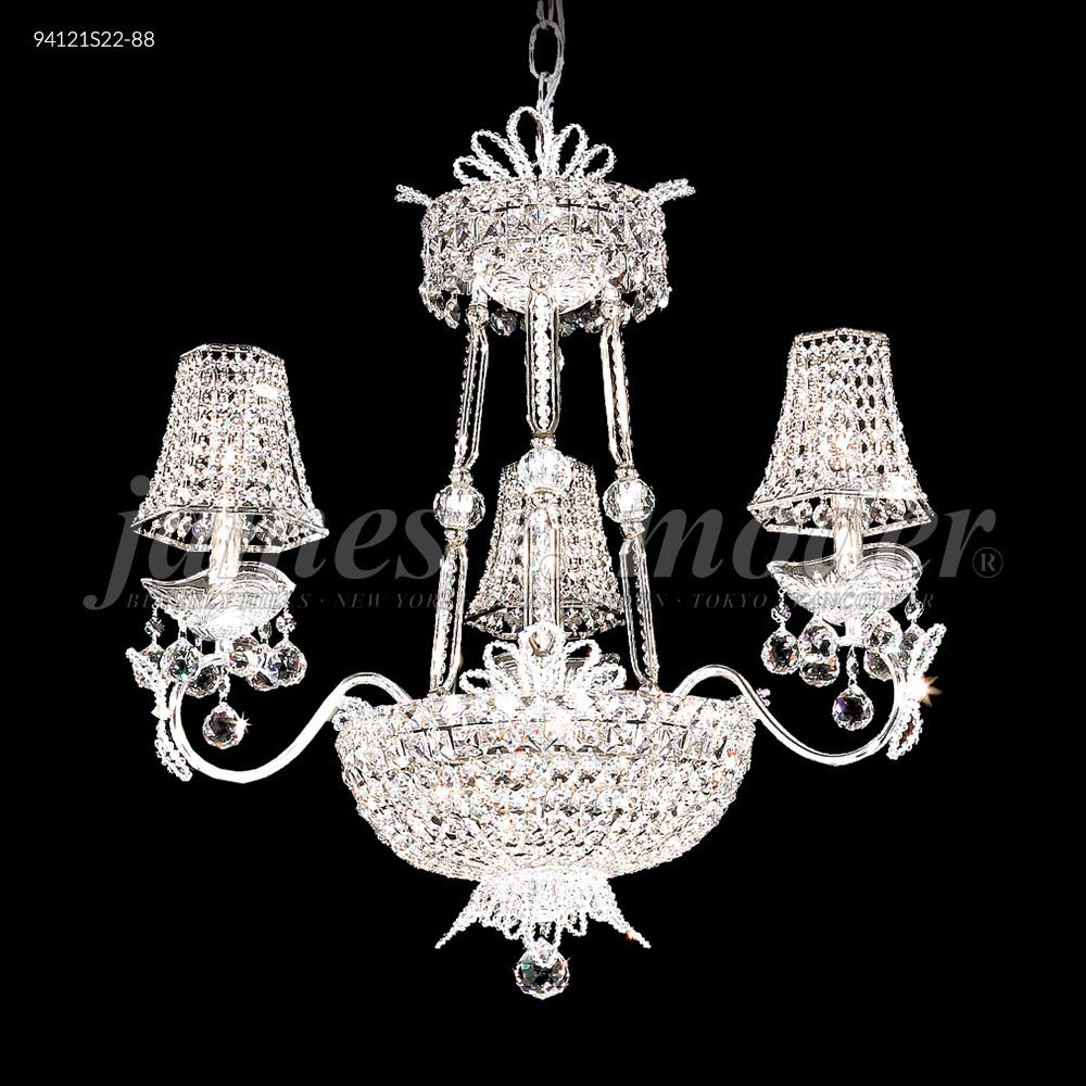 Princess Chandelier with 3 Arms; Gold Accents Only