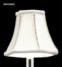 James R Moder 94155S55 - Non-Tilt Silk Shade with Crystal Jewels