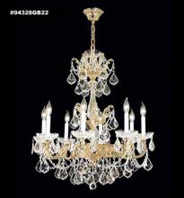  94328GB22 - Madrid Cast Brass 8 Arm Chandelier