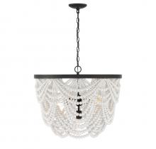 Savoy House  M100101GRORB - 5-Light Chandelier in White with Oil Rubbed Bronze