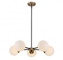 Savoy House  M10011-79 - 5-Light Chandelier in Oil Rubbed Bronze with Natural Brass