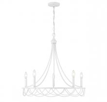 Savoy House  M100118DW - 5-Light Chandelier in Distressed White