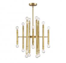 Savoy House  M10040NB - 24-Light Chandelier in Natural Brass