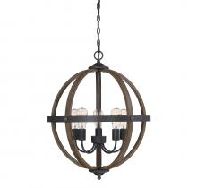 Savoy House  M70041WB - 5-Light Chandelier in Wood with Black