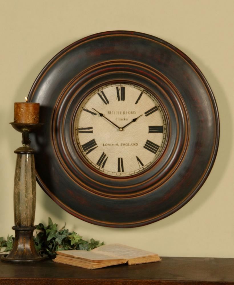 Uttermost Adonis 24" Wooden Wall Clock