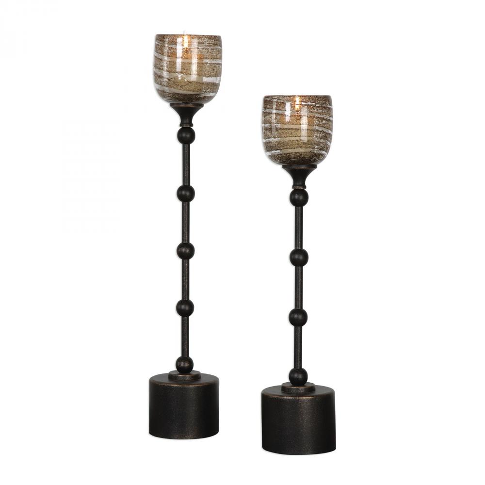 Uttermost Lula Oil Rubbed Bronze Candleholders S/2