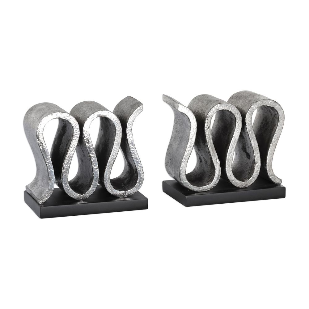 Uttermost Kylo Forged Silver Bookends S/2