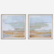  41468 - Abstract Coastline Framed Prints, S/2