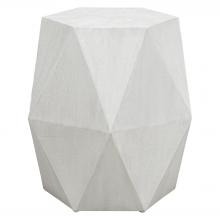  25273 - Uttermost Volker White Geometric Accent Table