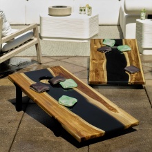 Uttermost 50309 - Uttermost Clearwood Black Cornhole Game Set/2