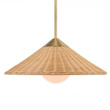  21590 - Uttermost Phuvinh 1 Light Rattan Shade Pendant