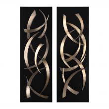  04139 - Brushstrokes Metal Wall Art, S/2