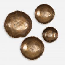  04299 - Lucky Coins Brass Wall Bowls, S/4