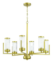 Craftmade 60126-SB - Requires 6 Candelabra Base 60 Watt Bulbs (Not Included)