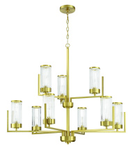 Craftmade 60129-SB - Requires 9 Candelabra Base 60 Watt Bulbs (Not Included)